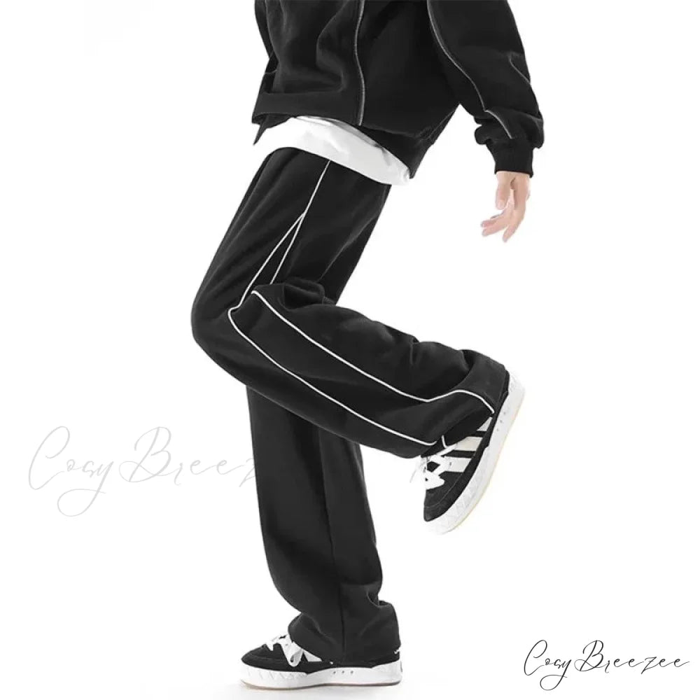 Harajuku Stripe Sweatpants Oversized Pants pants-241228