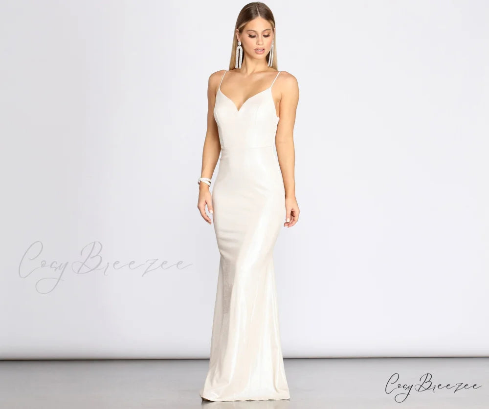 Harley Formal Stylish Knot Glitter Dress