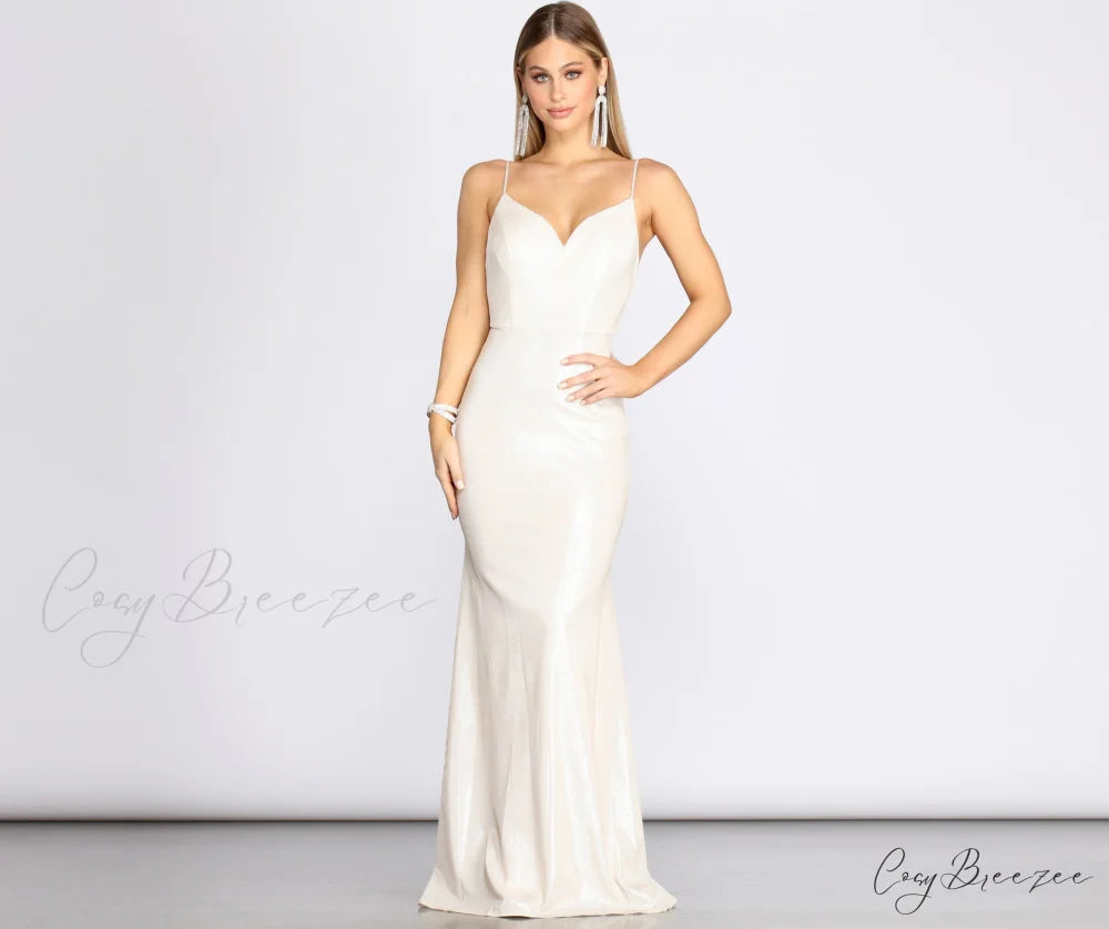 Harley Formal Stylish Knot Glitter Dress