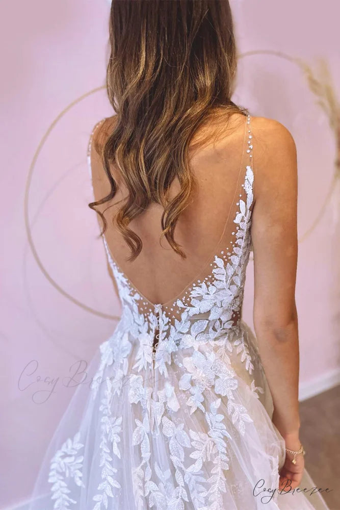 Heavenly Love A-Line Trendy Backless Wedding Dress