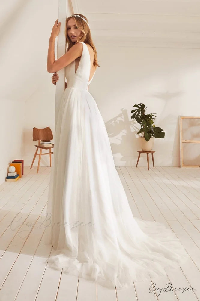 Heidi Ivory Tulle Trendy A-line Wedding Dress