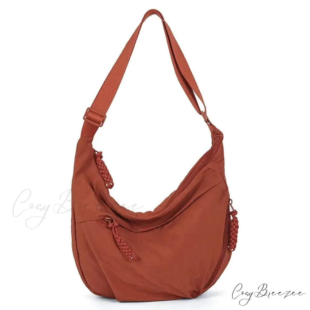 High Capacity Nylon Crossbody Messenger Orange crossbody-250126