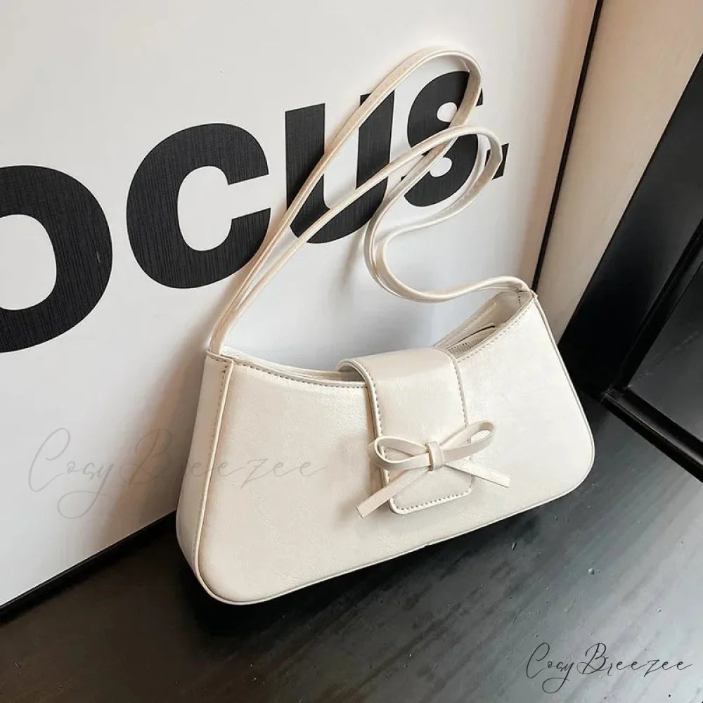 High-Grade Retro PU Leather Underarm Bag shoulder-250126