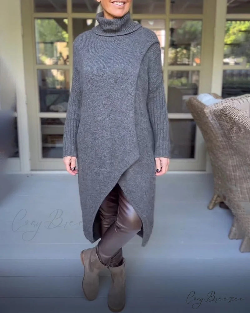 High Long Neck Pullover Gray / S