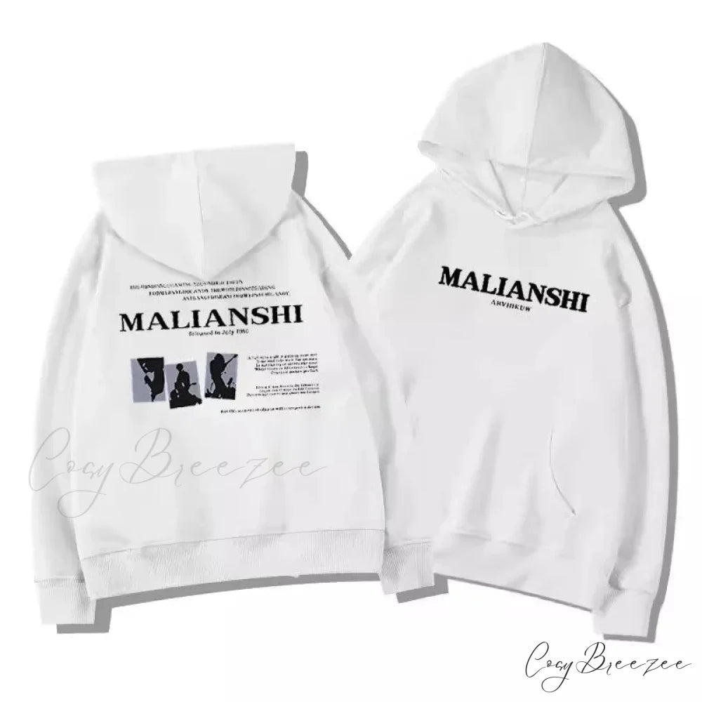 High Street Letter Print Hip Hop Hoodie hoodies-241228