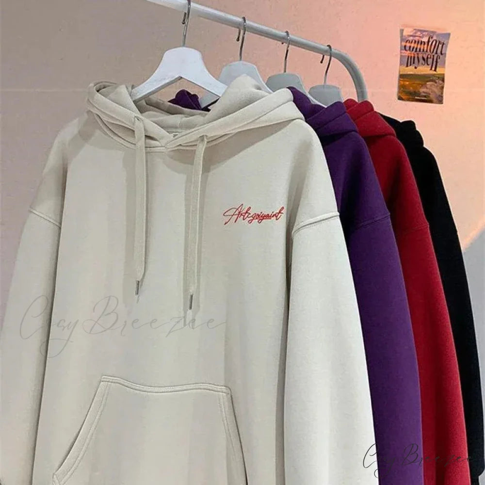 High Street Letter Print Oversized Hoodie hoodies-241228