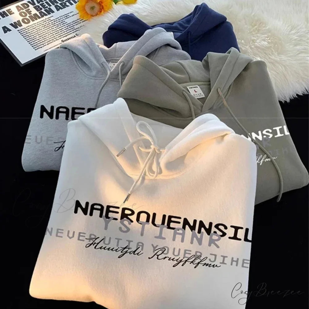 High Street Letter Printed Hoodie hoodies-241228