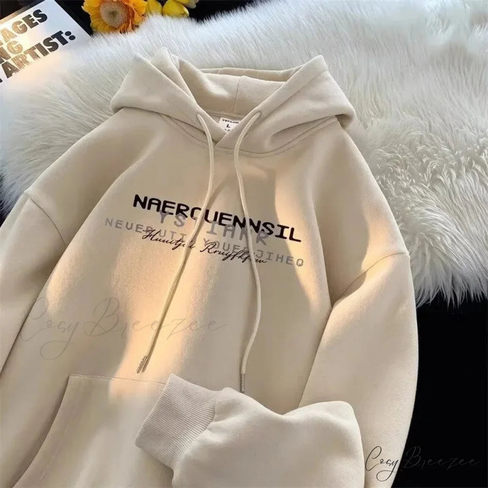 High Street Letter Printed Hoodie hoodies-241228