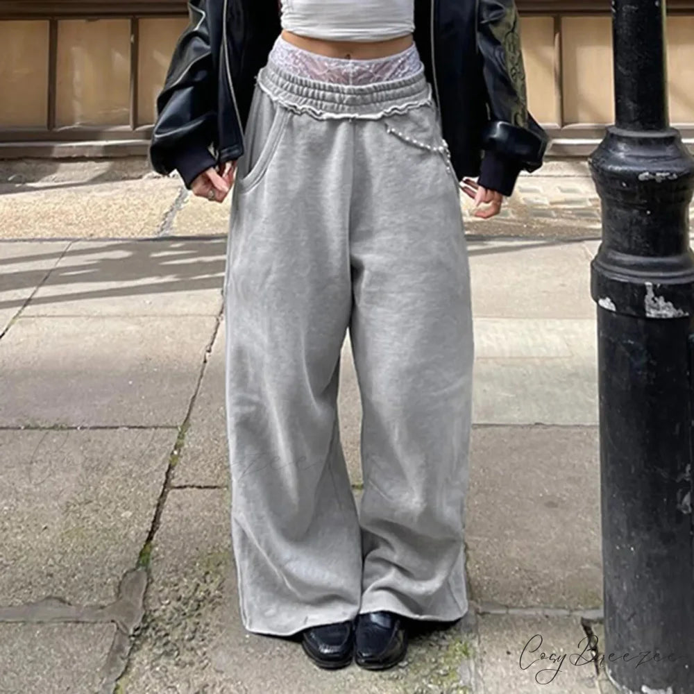 High Waisted Flowy Palazzo Pants pants-241228