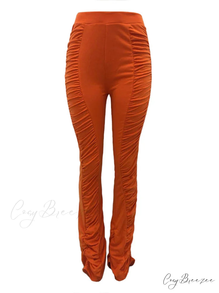 High Waisted Graceful Solid Flare Jeans