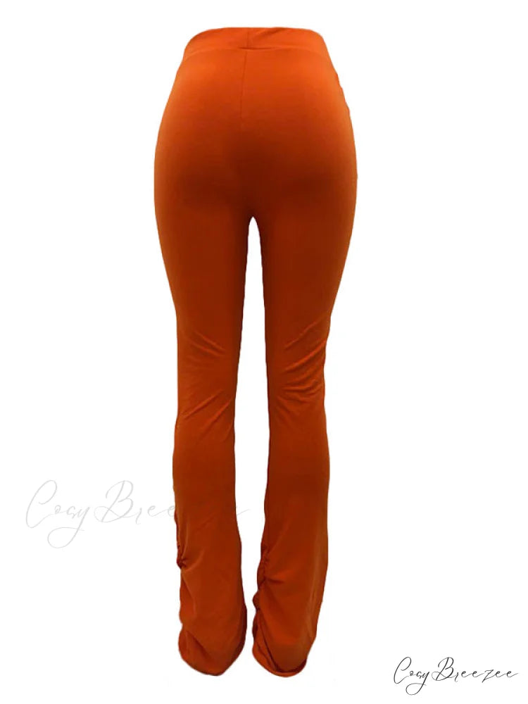 High Waisted Graceful Solid Flare Jeans