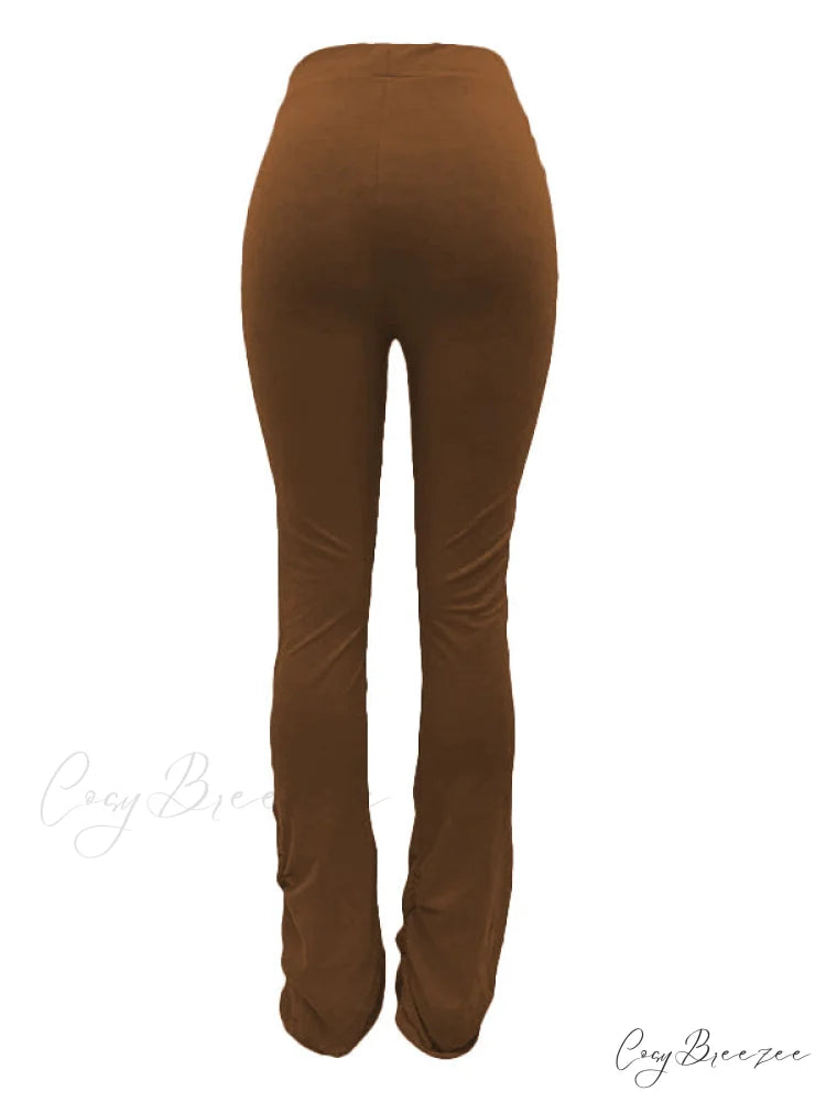 High Waisted Graceful Solid Flare Jeans