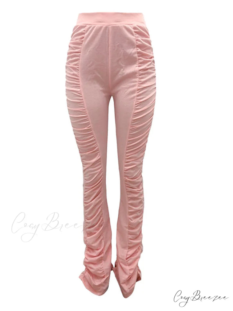 High Waisted Graceful Solid Flare Jeans