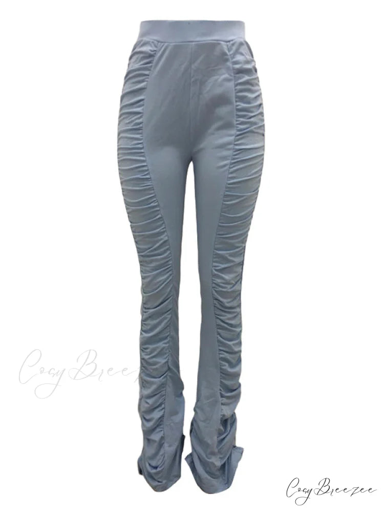 High Waisted Graceful Solid Flare Jeans