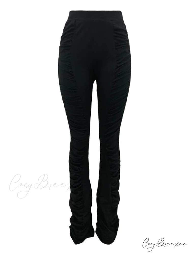 High Waisted Graceful Solid Flare Jeans