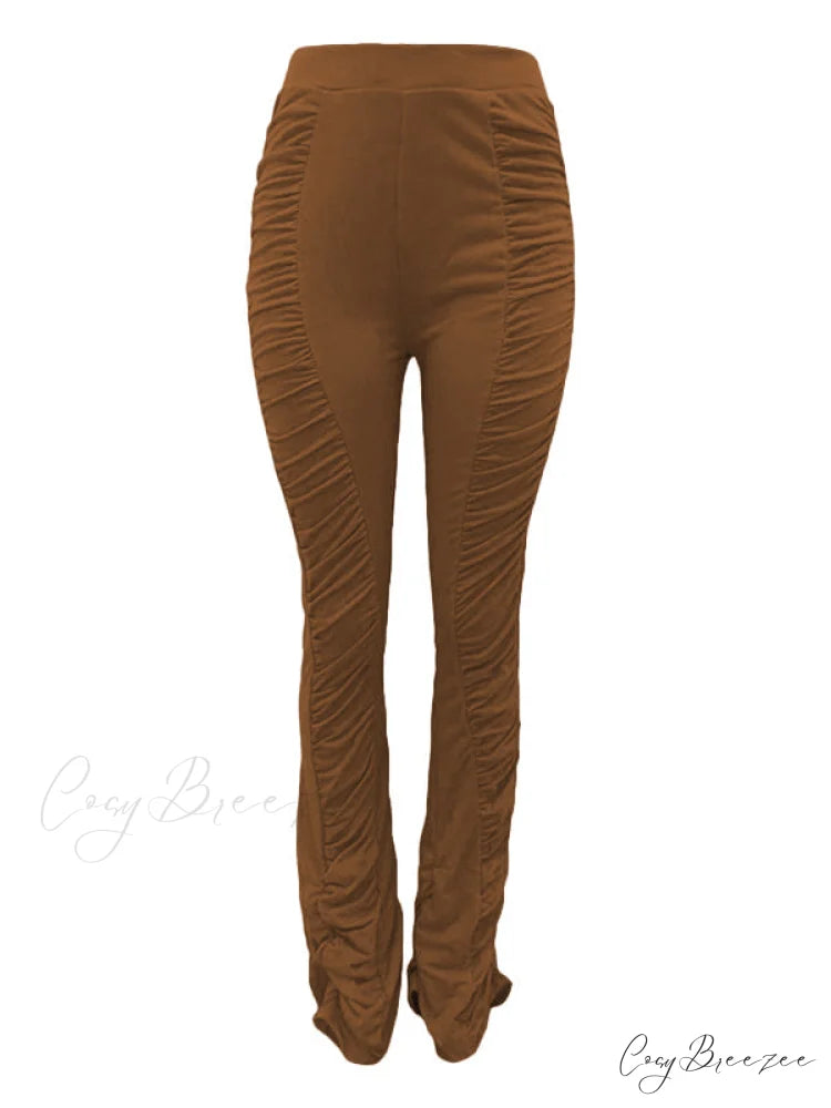 High Waisted Graceful Solid Flare Jeans