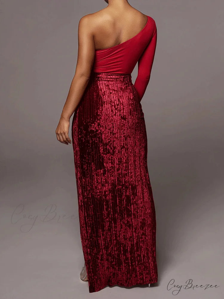 High Waisted Graceful Wide Leg Pants
