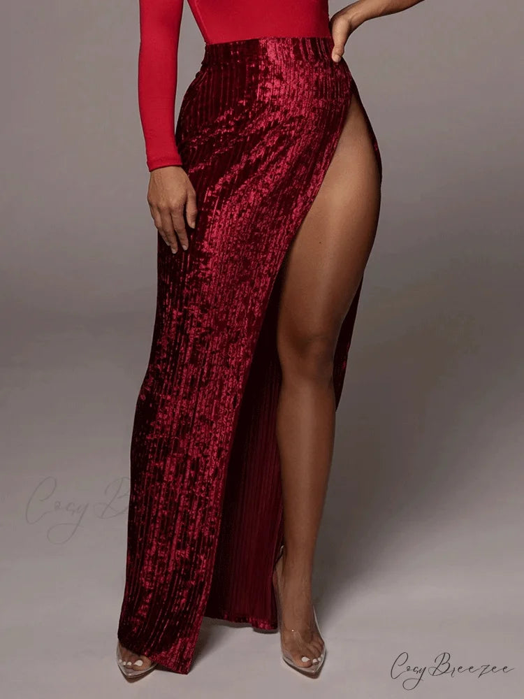 High Waisted Graceful Wide Leg Pants
