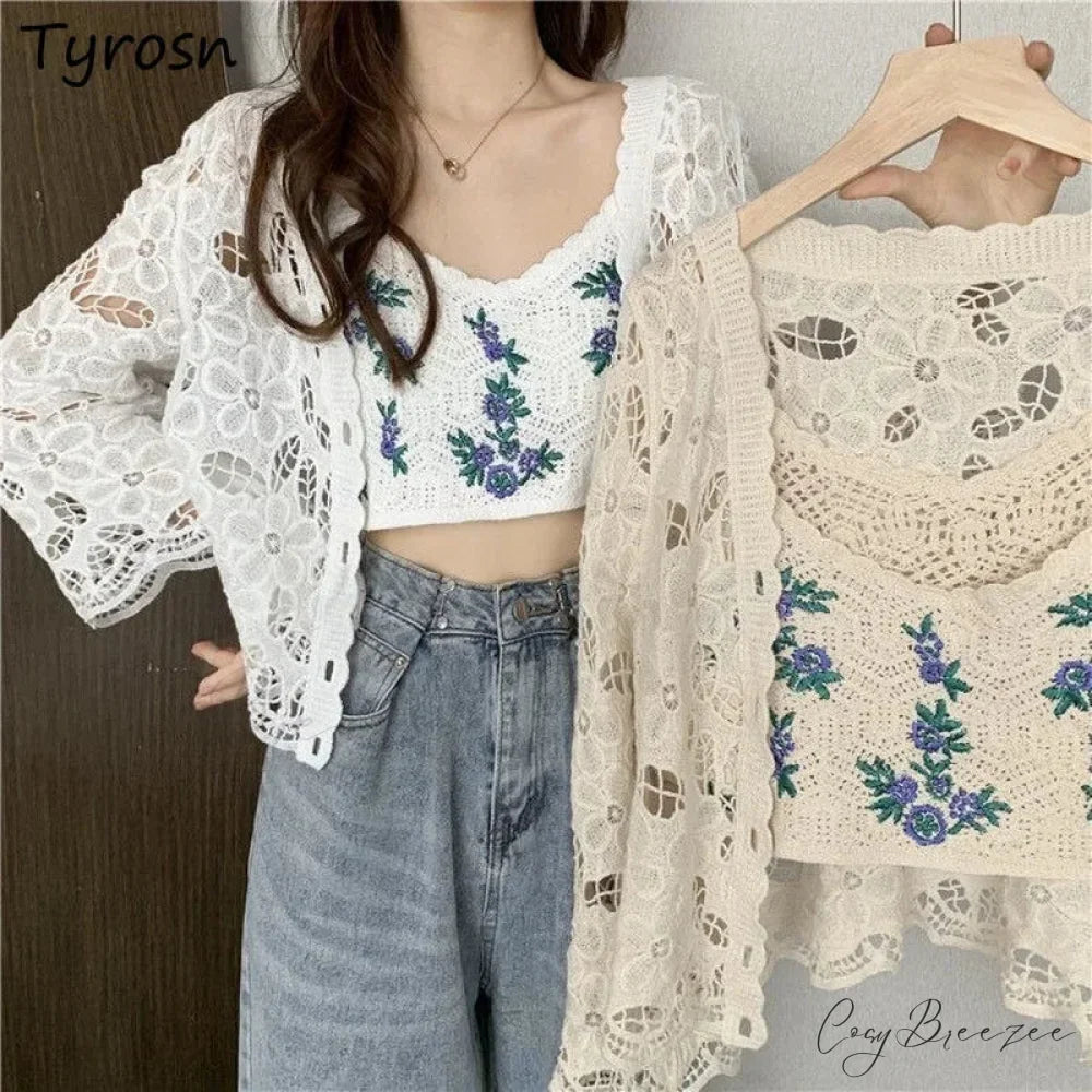 Hollow Out Elegant Long Sleeve Shrug Cardigan cardiagn-250126