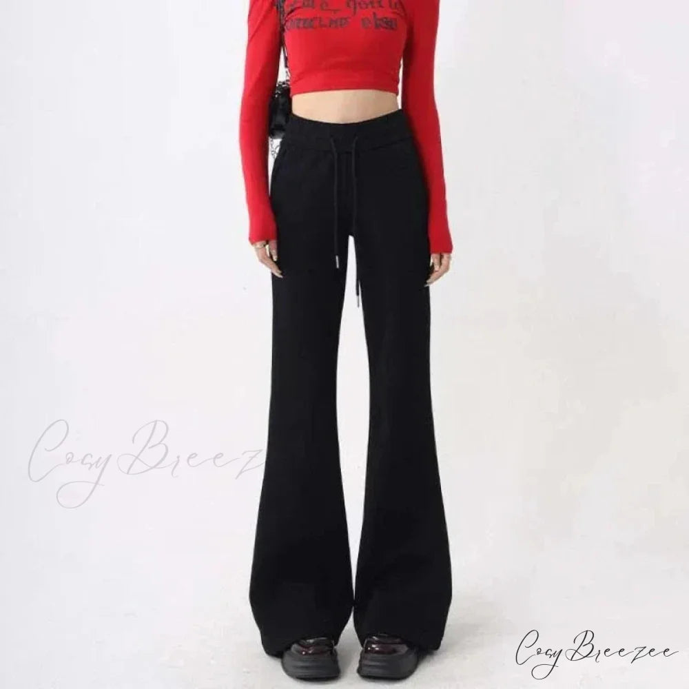 Hottie High Waist Flare Pants Black / S pants-241228