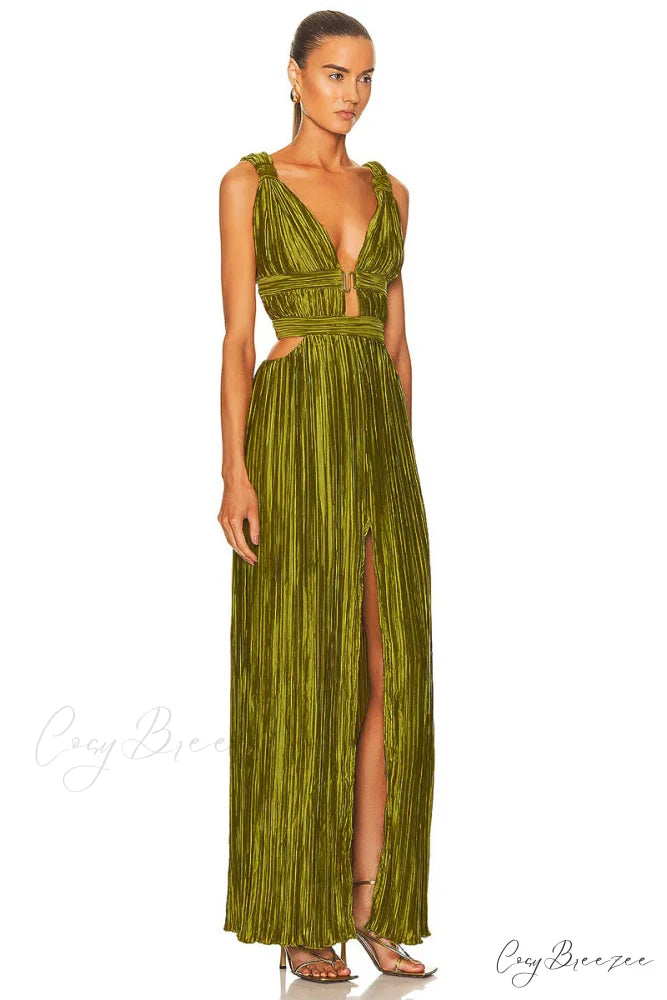 Intriguing Aura Graceful Velvet Maxi Dress