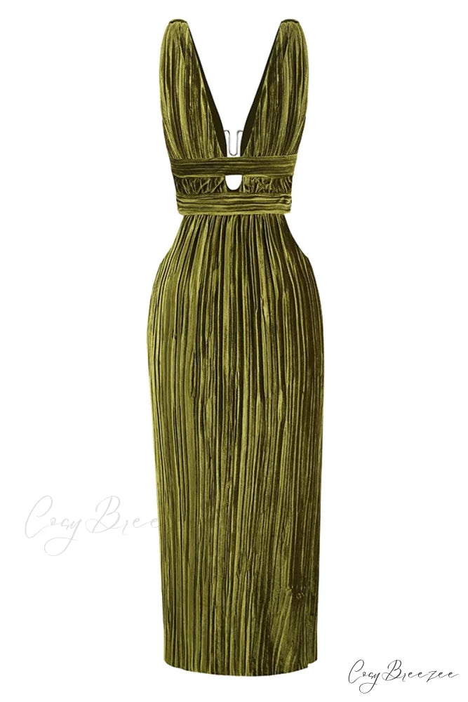 Intriguing Aura Graceful Velvet Maxi Dress