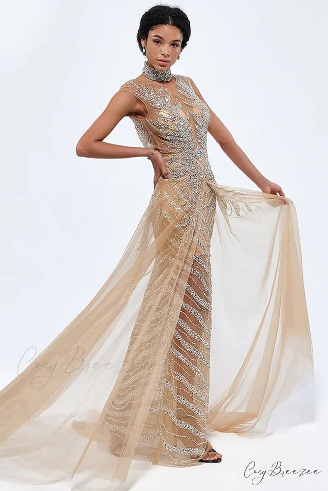 Irina Beaded Graceful Maxi Dress