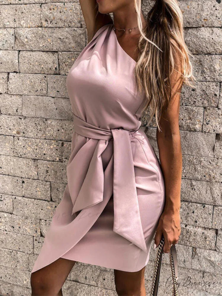 Irregular Oblique Graceful Shoulder Tops