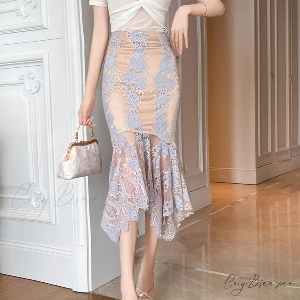 Irregular Stylish Summer Bodycon Mermaid Skirt skirt-250126