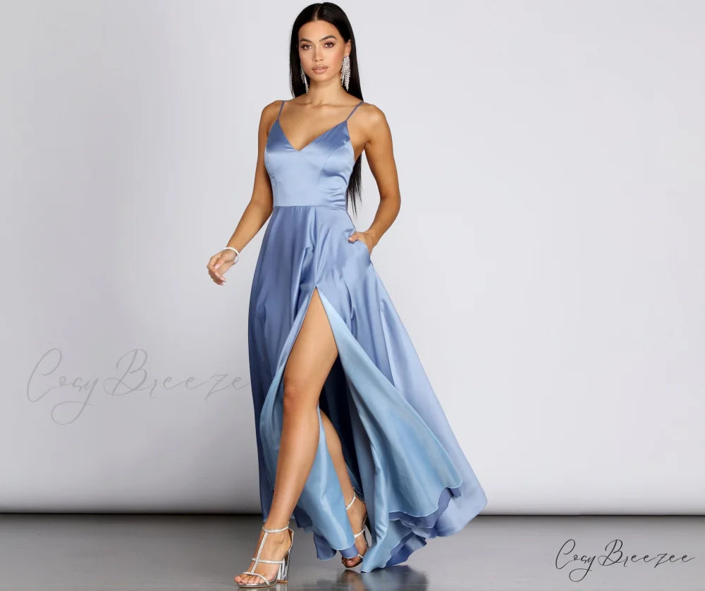 Juliet Formal High Charming Slit Dress 2