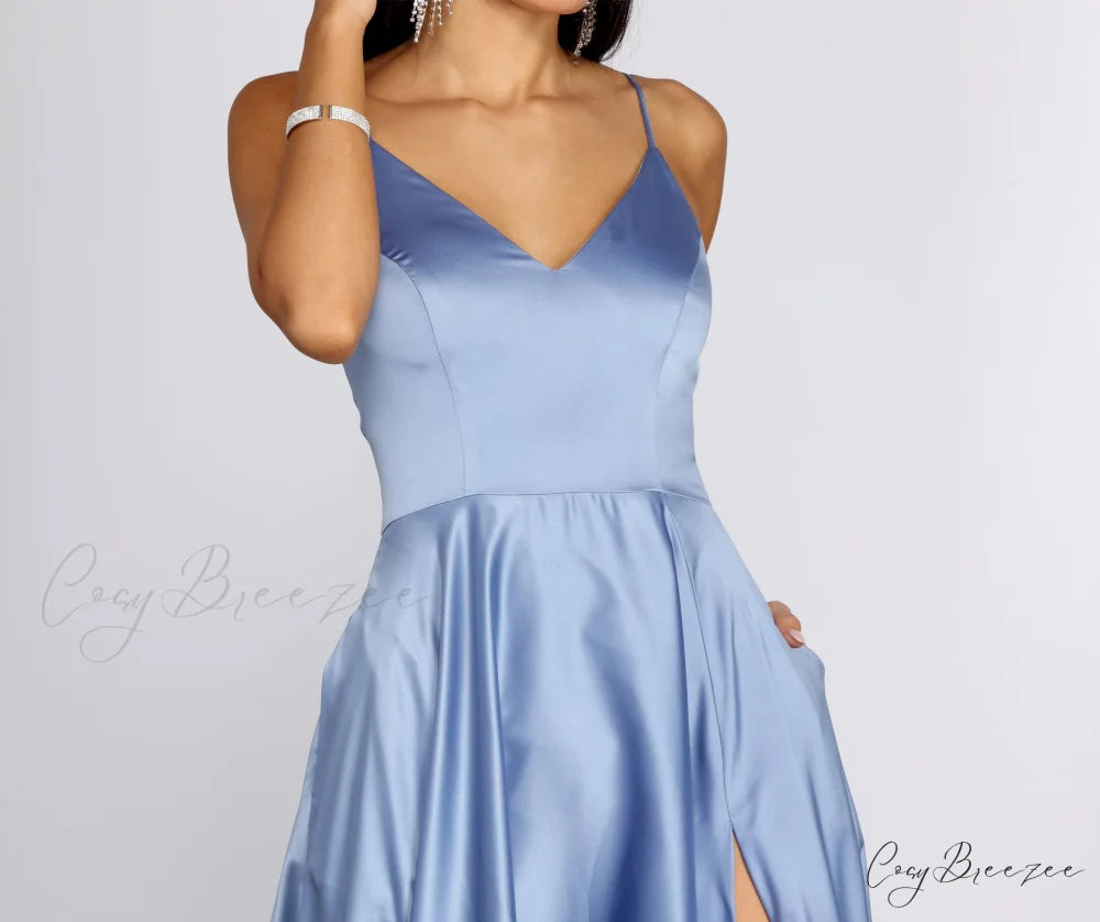 Juliet Formal High Charming Slit Dress 2