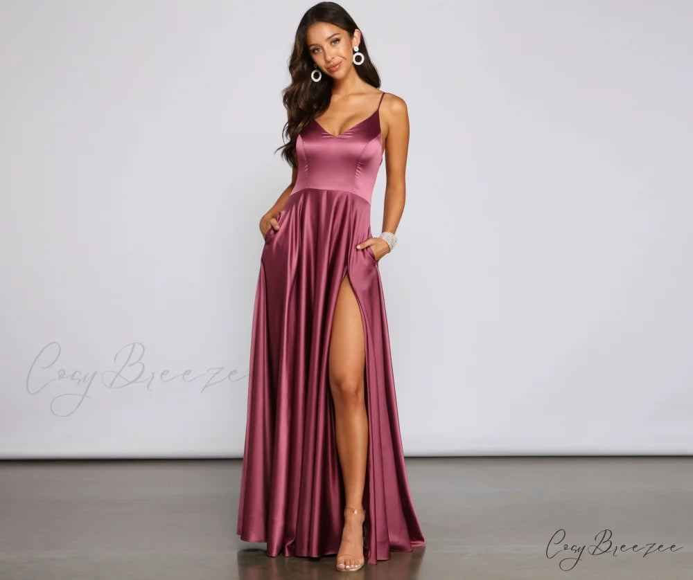 Juliet Formal High Charming Slit Dress 2