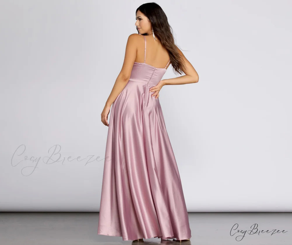 Juliet Formal Stylish High Slit Dress