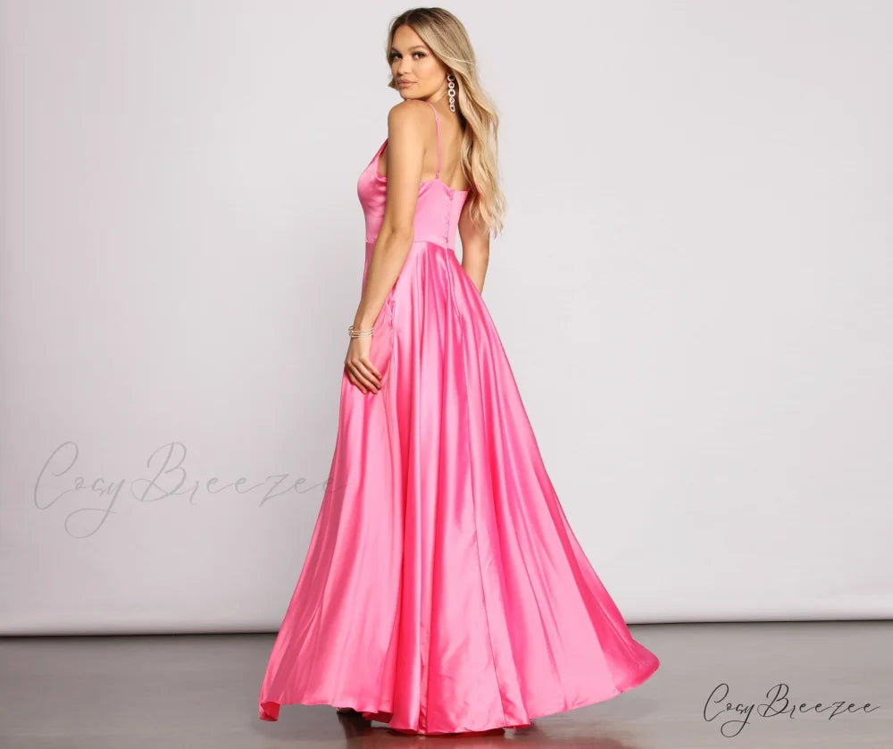 Juliet Formal Stylish High Slit Dress