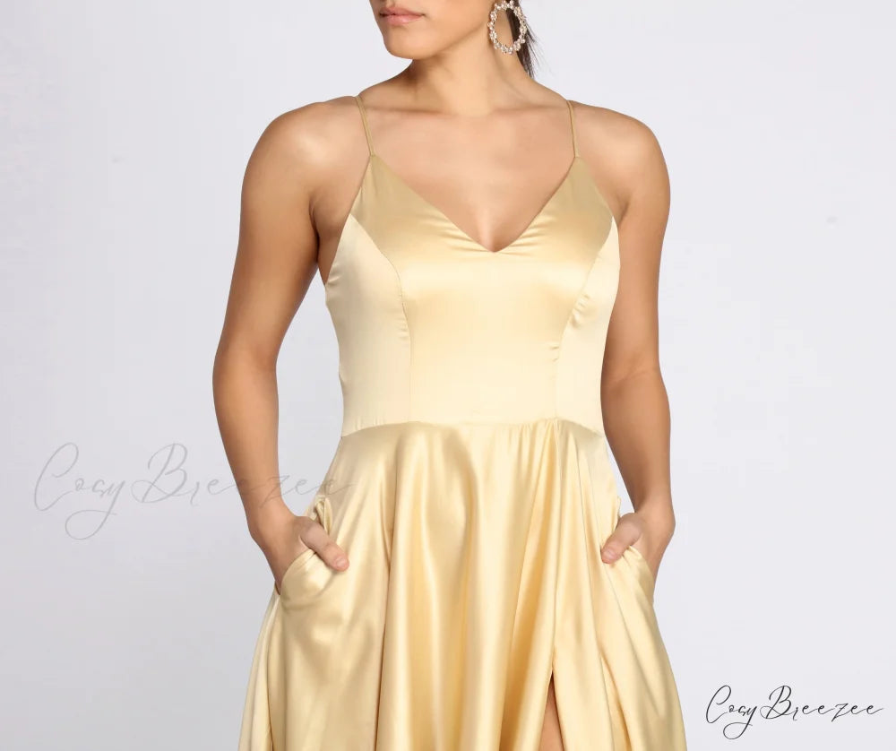 Juliet Formal Stylish High Slit Dress
