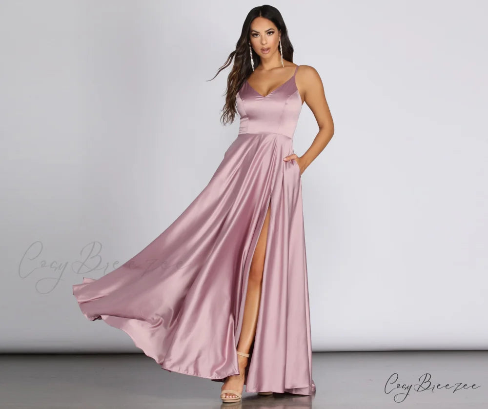 Juliet Formal Stylish High Slit Dress