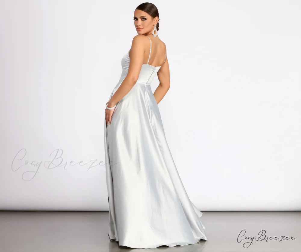Juliet Formal Stylish High Slit Dress