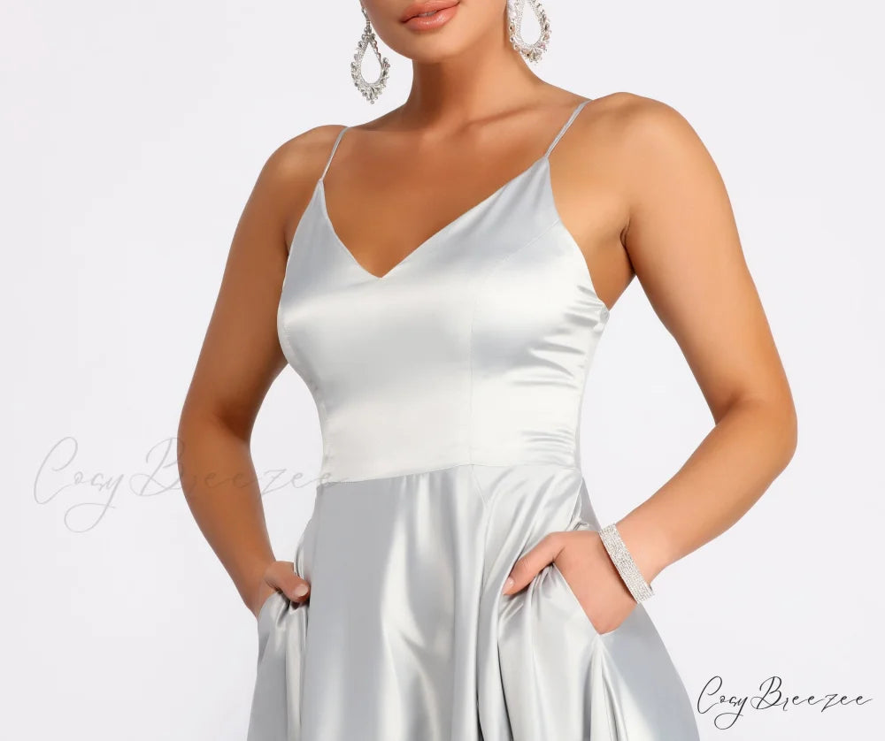 Juliet Formal Stylish High Slit Dress