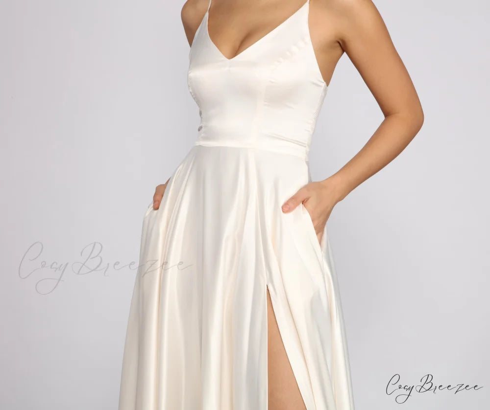 Juliet Formal Stylish High Slit Dress