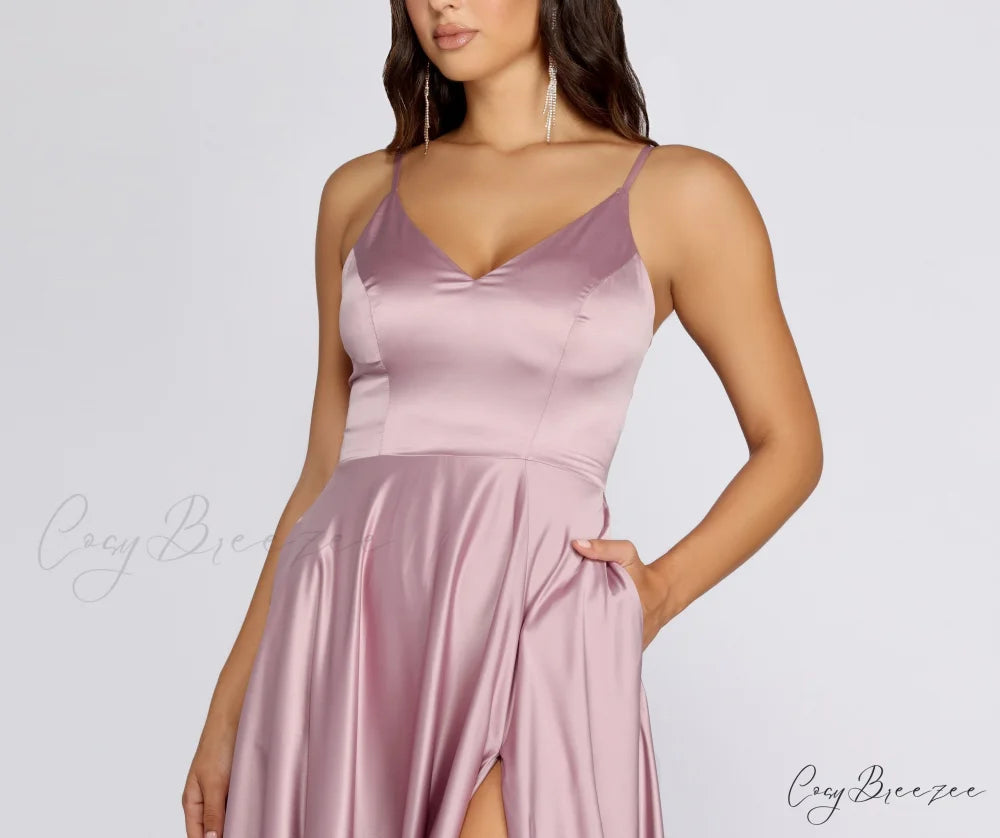 Juliet Formal Stylish High Slit Dress
