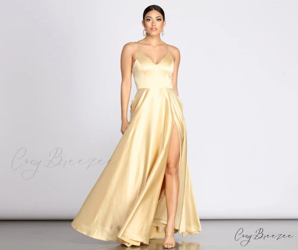 Juliet Formal Stylish High Slit Dress