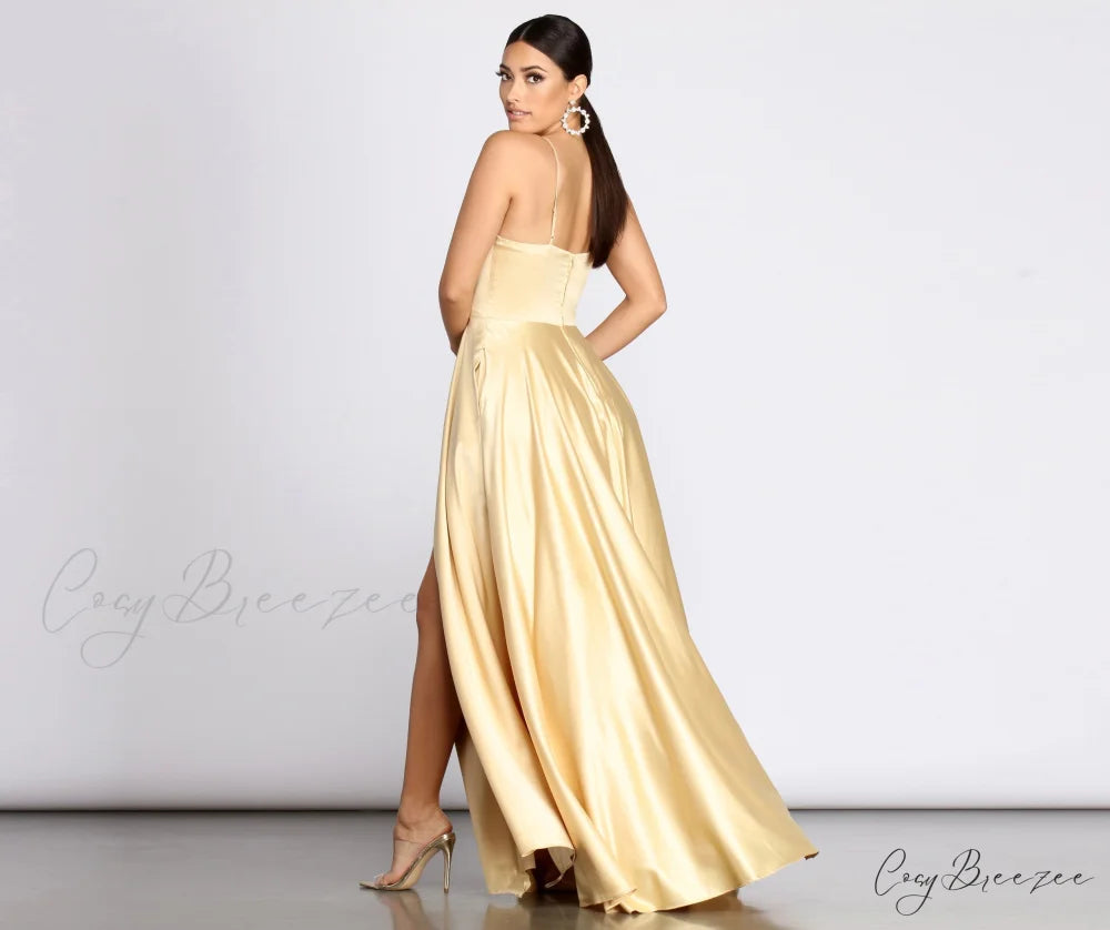 Juliet Formal Stylish High Slit Dress