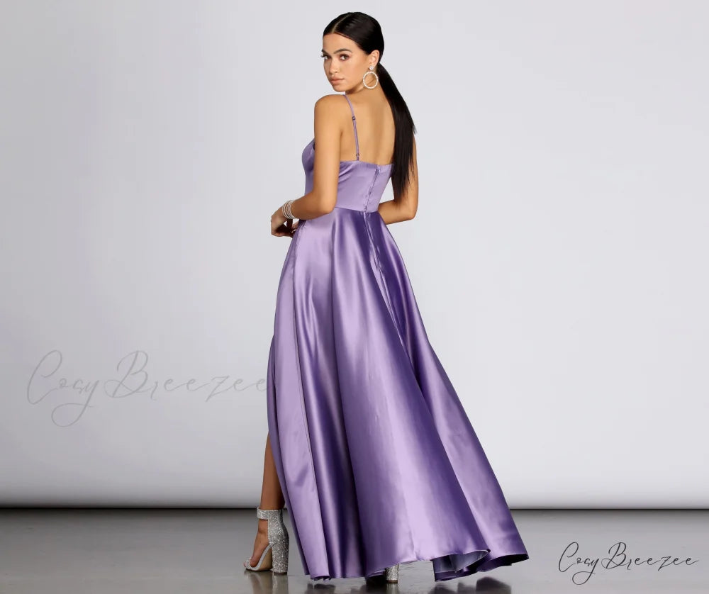 Juliet Formal Stylish High Slit Dress