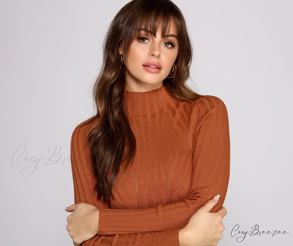 Keep Knit Cozy Charming Mini Sweater Dress