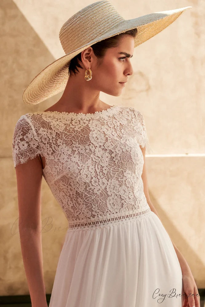 Kelsey Lace Graceful Chiffon Wedding Dress