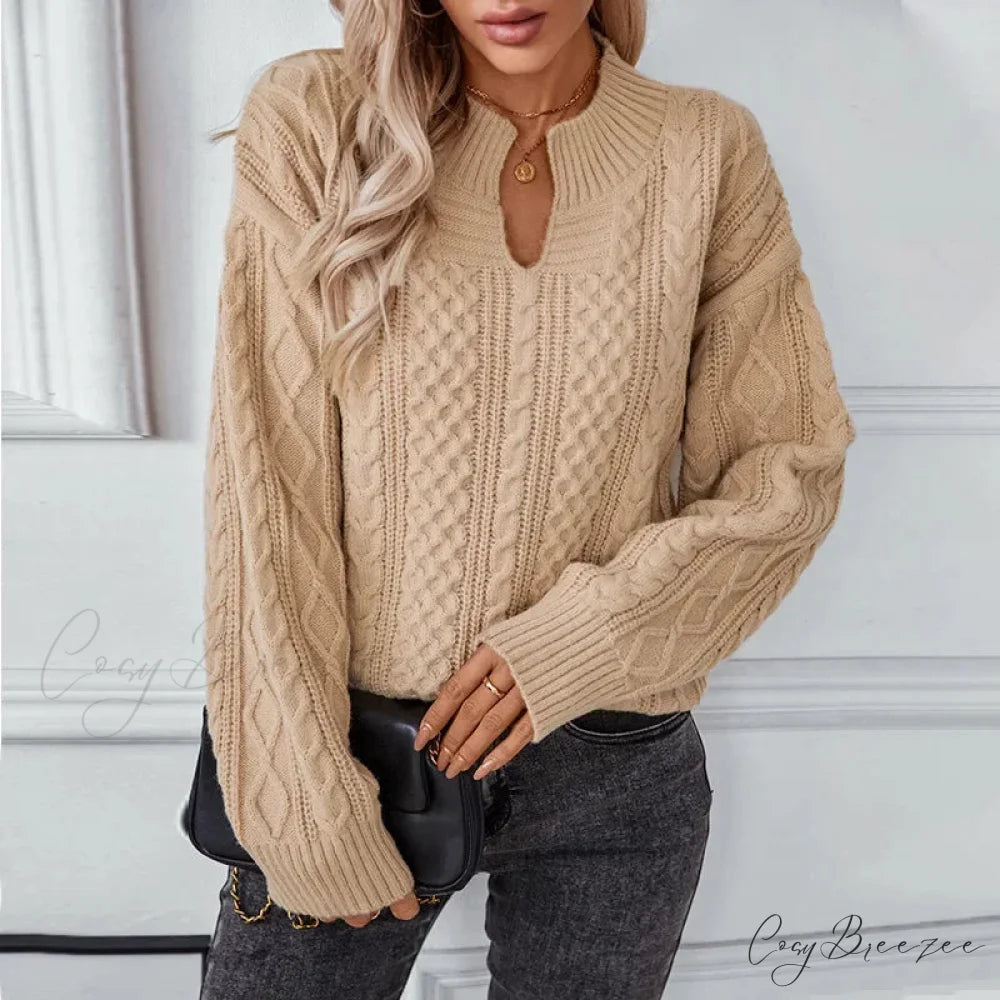 Khaki Cardigan Urban Sweater Khaki / S swraters-241228
