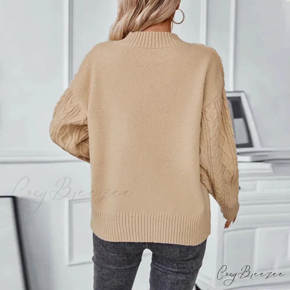 Khaki Cardigan Urban Sweater swraters-241228