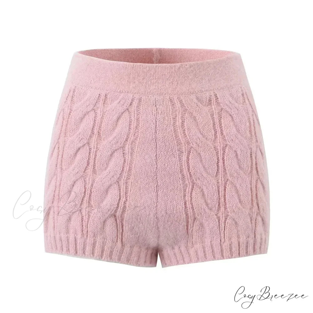 Knit Diamond Pink Cardigan pink4 / S