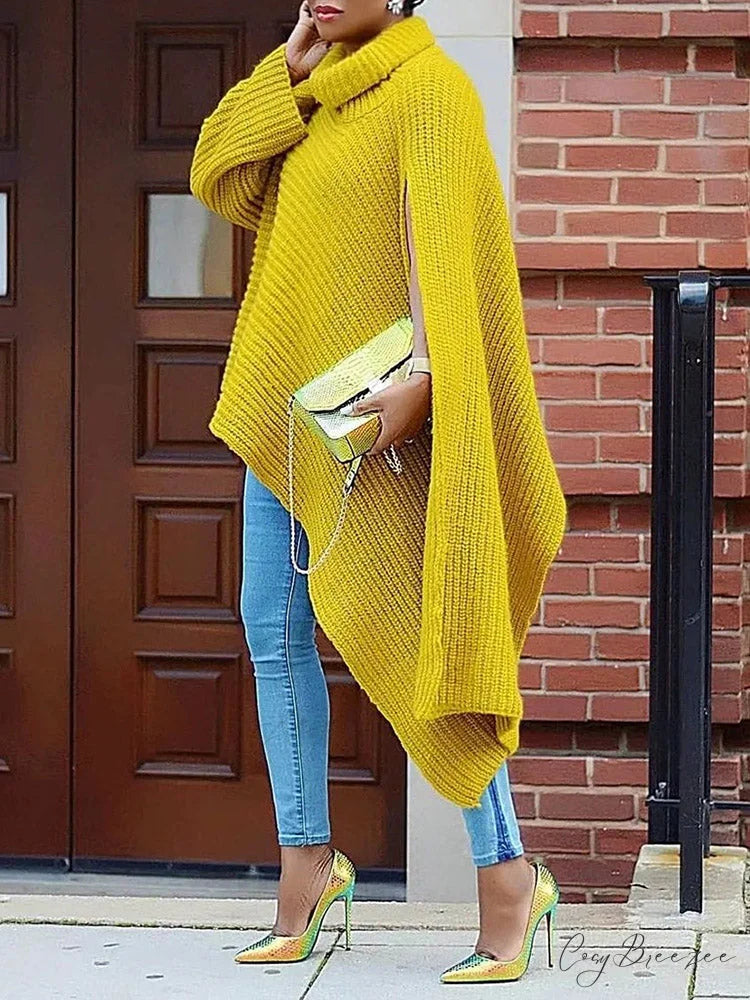 Knit Ruffle Graceful Sleeve Solid Tops