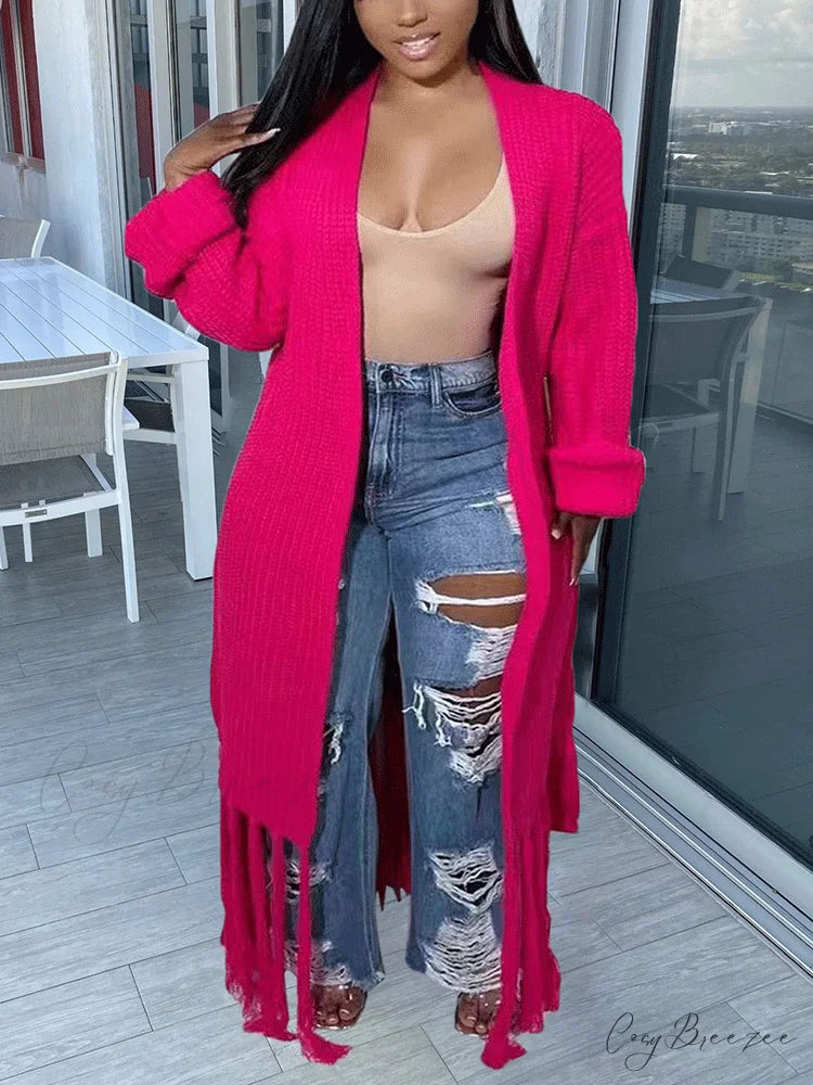 Knit Slit Graceful Turtleneck Sweaters